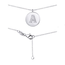 Load image into Gallery viewer, Cubic Zirconia Letter Disc Necklace