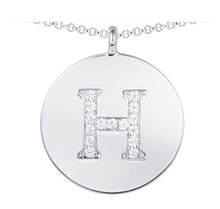 Load image into Gallery viewer, Cubic Zirconia Letter Disc Necklace