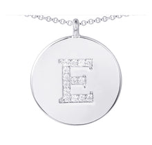 Load image into Gallery viewer, Cubic Zirconia Letter Disc Necklace