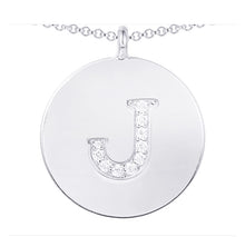 Load image into Gallery viewer, Cubic Zirconia Letter Disc Necklace