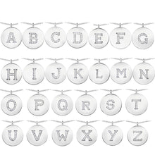 Load image into Gallery viewer, Cubic Zirconia Letter Disc Necklace