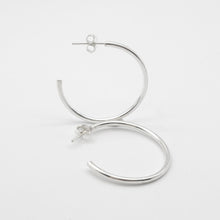 Load image into Gallery viewer, Sterling Silver Hoop Earrings 3mm x 50mm