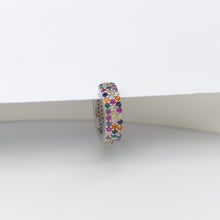 Load image into Gallery viewer, Multicolored Pave Cubic Zirconia Ear Cuff