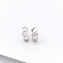 Load image into Gallery viewer, Sandblast Circles Huggie Earrings