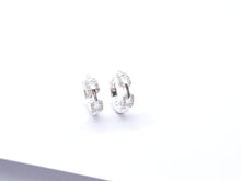 Load image into Gallery viewer, Rectangular Cubic Zirconia Huggie Earrings