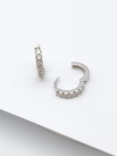 Load image into Gallery viewer, Huggie Cubic Zirconia Earrings