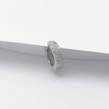 Load image into Gallery viewer, Sterling Silver Cubic Zirconia 3 Row Cuff Earring