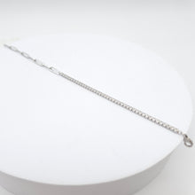Load image into Gallery viewer, Half and Half cz Link Bracelet