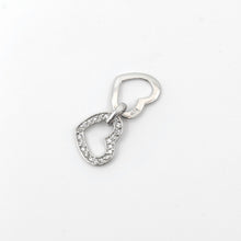 Load image into Gallery viewer, Double Heart Cubic Zirconia Charm Pendant