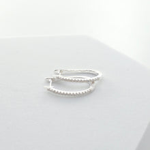 Load image into Gallery viewer, Oval Cubic Zirconia Hoop Earrings