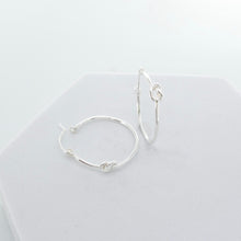 Load image into Gallery viewer, Knotted Hoop Earrings 1.5mm x 30mm