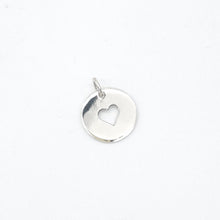 Load image into Gallery viewer, Open Heart Disc Charm Pendant