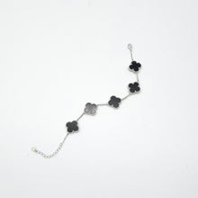 Load image into Gallery viewer, Five Large Agate Clover Bracelet