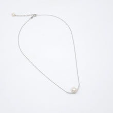 Load image into Gallery viewer, Fresh Water Pearl V-shape Cubic Zirconia Necklace