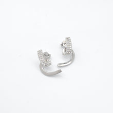 Load image into Gallery viewer, Spiral Cubic Zirconia Earrings 20mm