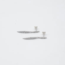 Load image into Gallery viewer, Sterling Silver Cz Drop Earrings 32mm