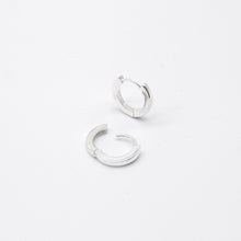 Load image into Gallery viewer, Sterling Silver Plain Huggie Earrings 2mm x 15mm