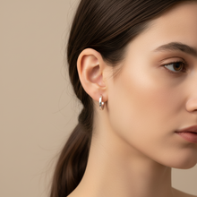 Load image into Gallery viewer, Sterling Silver Plain Huggie Earrings 2mm x 15mm
