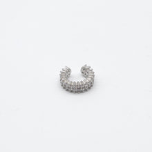 Load image into Gallery viewer, Sterling Silver Cz Cuff Earrings 13mm