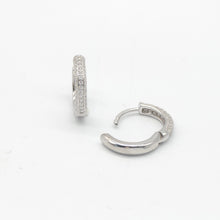 Load image into Gallery viewer, Pave Cubic Zirconia Hoop Earrings