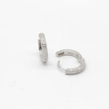 Load image into Gallery viewer, Pave Cubic Zirconia Hoop Earrings