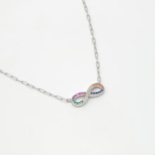 Load image into Gallery viewer, Multicolor Infinity Link Necklace