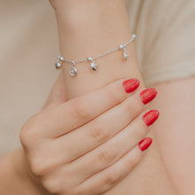 Load image into Gallery viewer, Hearts and Sparkles Charm Bracelet