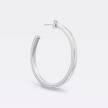 Load image into Gallery viewer, Large Boxy Hoop Earrings 3mm x 40mm
