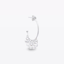 Load image into Gallery viewer, Jingle Hoops with Silver Ball detail 30mm
