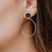 Load image into Gallery viewer, Stud with Circle Earrings 43mm