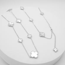 Load image into Gallery viewer, Mother of Pearl Clover Necklace 90cm