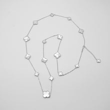 Load image into Gallery viewer, Mother of Pearl Clover Necklace 90cm