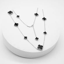 Load image into Gallery viewer, Agate Clover Necklace 90cm