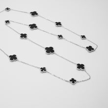 Load image into Gallery viewer, Agate Clover Necklace 90cm