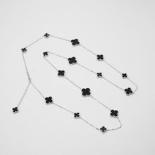 Load image into Gallery viewer, Agate Clover Necklace 90cm