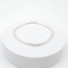 Load image into Gallery viewer, Sterling Silver Stretchy Ball and Bangle Bracelet
