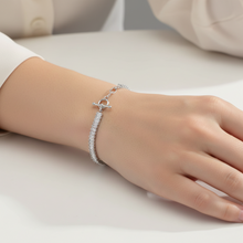 Load image into Gallery viewer, Cubic Zirconia Baguette Link Bracelet
