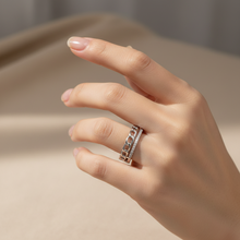Load image into Gallery viewer, Curb Chain and Pave Ring
