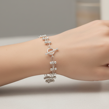 Load image into Gallery viewer, Ball and Barrel Mother and Child Link Bracelet
