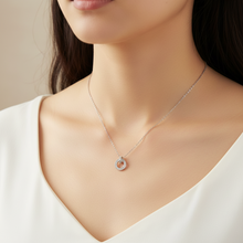 Load image into Gallery viewer, Sterling Silver Channel Circle Necklace
