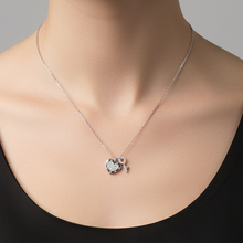 Load image into Gallery viewer, Sterling Silver Key to my Heart Cz Necklace
