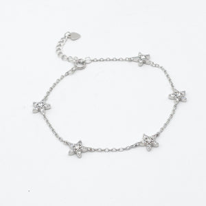 Cubic Zirconia Flower Bracelet