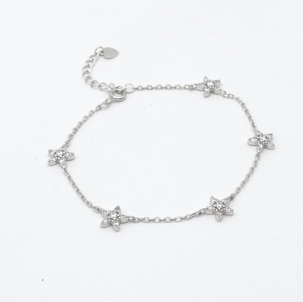 Cubic Zirconia Flower Bracelet