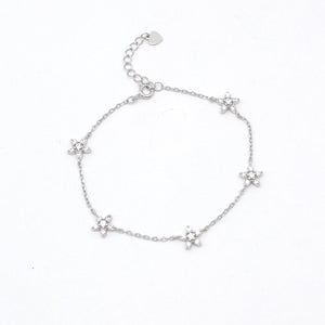 Cubic Zirconia Flower Bracelet