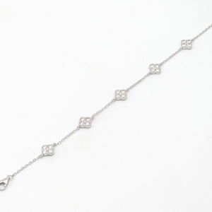 Cubic Zirconia Floral Bracelet