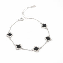 Load image into Gallery viewer, 5 Clover Agate Cz Bracelet
