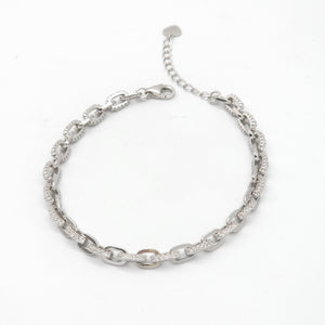 Cubic Zirconia Link Bracelet