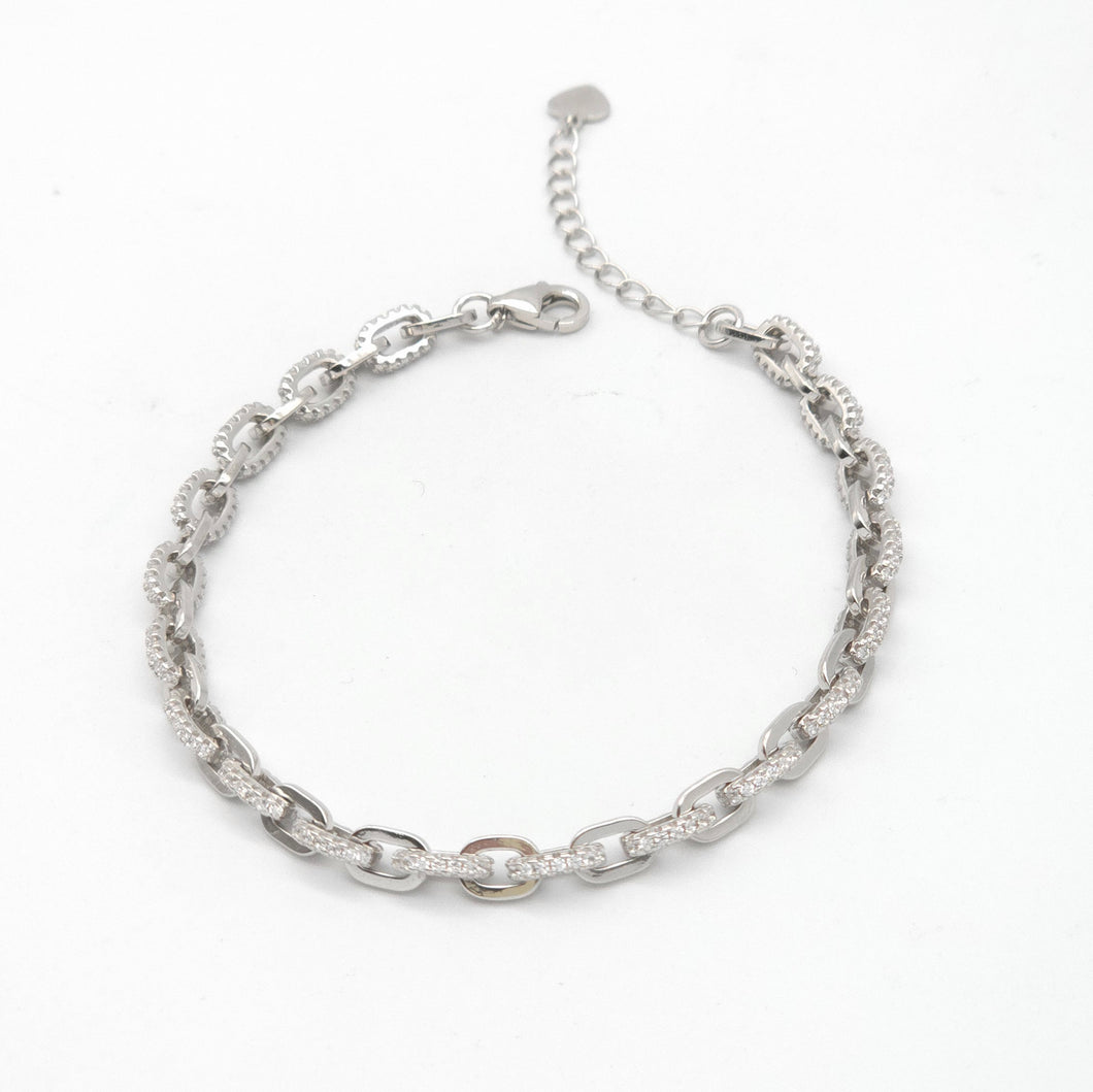 Cubic Zirconia Link Bracelet