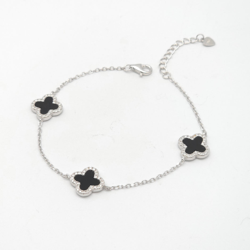 3 Floral Agate Bracelet