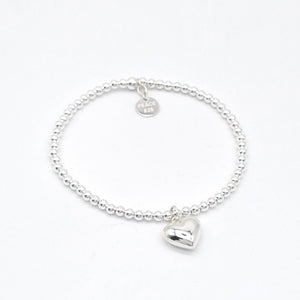 Stretchy Heart Charm Bracelet